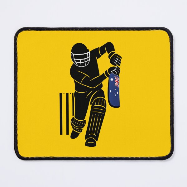 Item preview, Australian Pride Cricket Silhouette – Minimalist Batsman with Australia Flag Bat Design designed and sold by thesmilngnature.