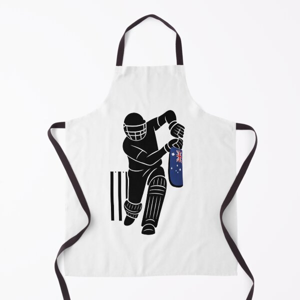 Item preview, Australian Pride Cricket Silhouette – Minimalist Batsman with Australia Flag Bat Design designed and sold by thesmilngnature.