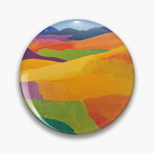 Item preview, Original Paintings by Etel Adnan, Etel Adnan Color Landscape Art designed and sold by OilArtLittle.