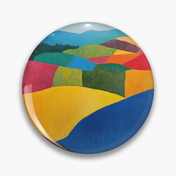 Item preview, Original Paintings by Etel Adnan, Etel Adnan Color Landscape Art designed and sold by OilArtLittle.