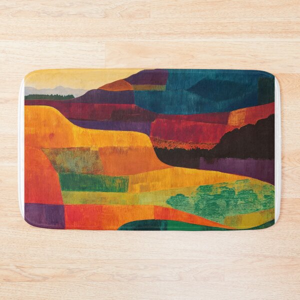 Item preview, Original Paintings by Etel Adnan, Etel Adnan Color Landscape Art designed and sold by OilArtLittle.