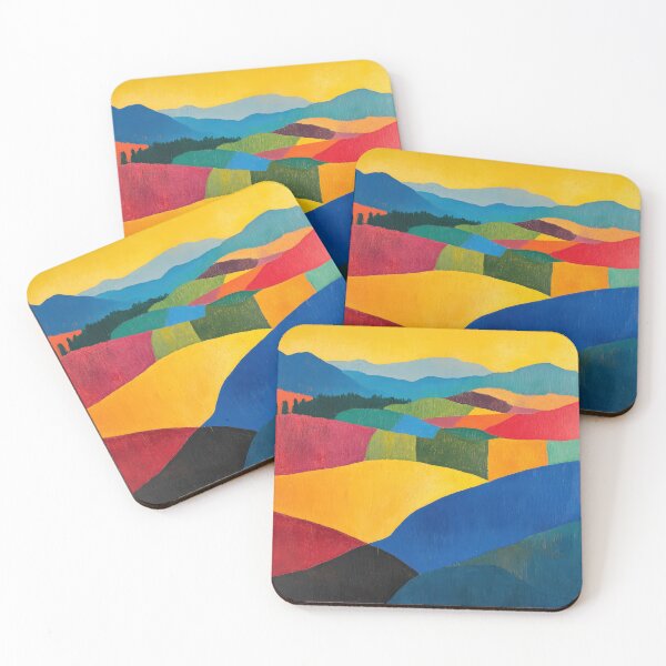 Item preview, Original Paintings by Etel Adnan, Etel Adnan Color Landscape Art designed and sold by OilArtLittle.