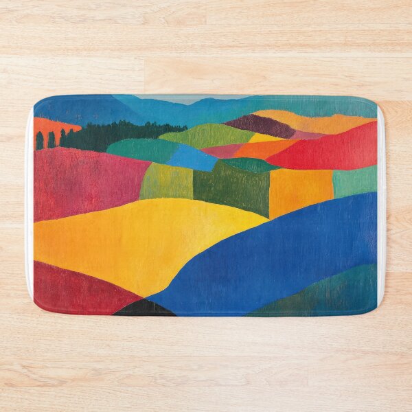 Item preview, Original Paintings by Etel Adnan, Etel Adnan Color Landscape Art designed and sold by OilArtLittle.