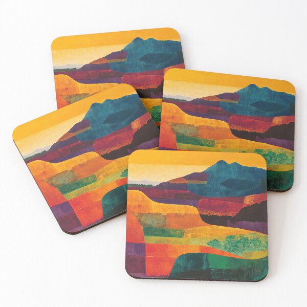 Item preview, Original Paintings by Etel Adnan, Etel Adnan Color Landscape Art designed and sold by OilArtLittle.