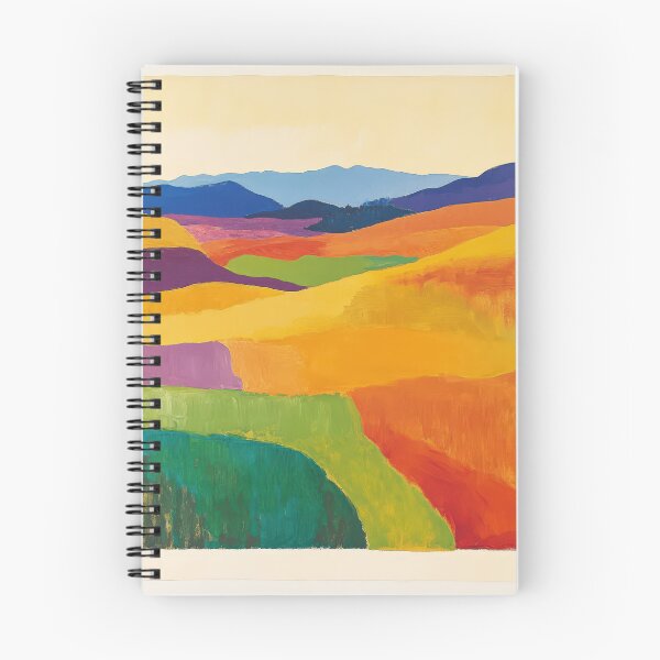 Item preview, Original Paintings by Etel Adnan, Etel Adnan Color Landscape Art designed and sold by OilArtLittle.