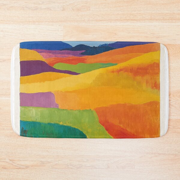 Item preview, Original Paintings by Etel Adnan, Etel Adnan Color Landscape Art designed and sold by OilArtLittle.