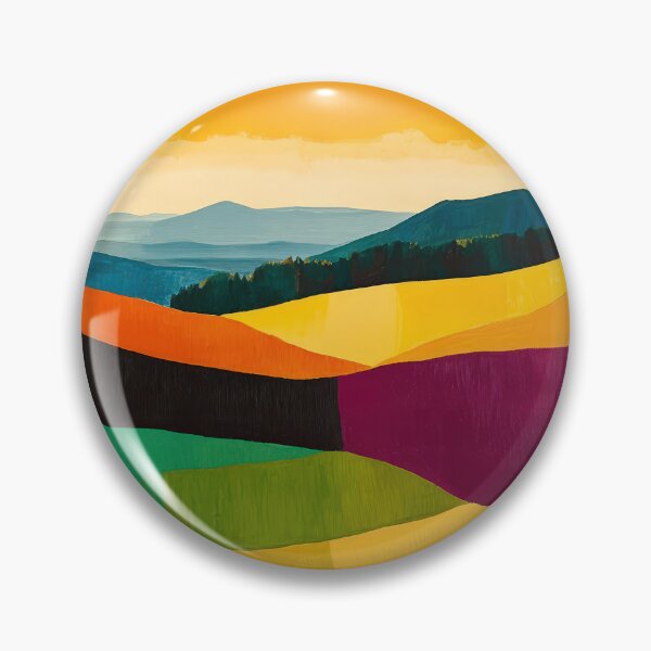 Item preview, Original Paintings by Etel Adnan, Etel Adnan Color Landscape Art designed and sold by OilArtLittle.