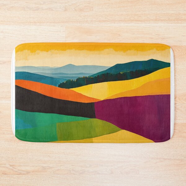 Item preview, Original Paintings by Etel Adnan, Etel Adnan Color Landscape Art designed and sold by OilArtLittle.
