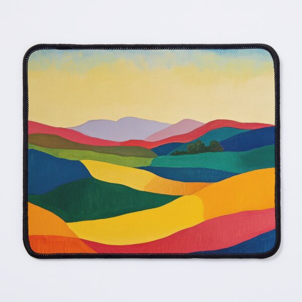 Item preview, Original Paintings by Etel Adnan, Etel Adnan Color Landscape Art designed and sold by OilArtLittle.