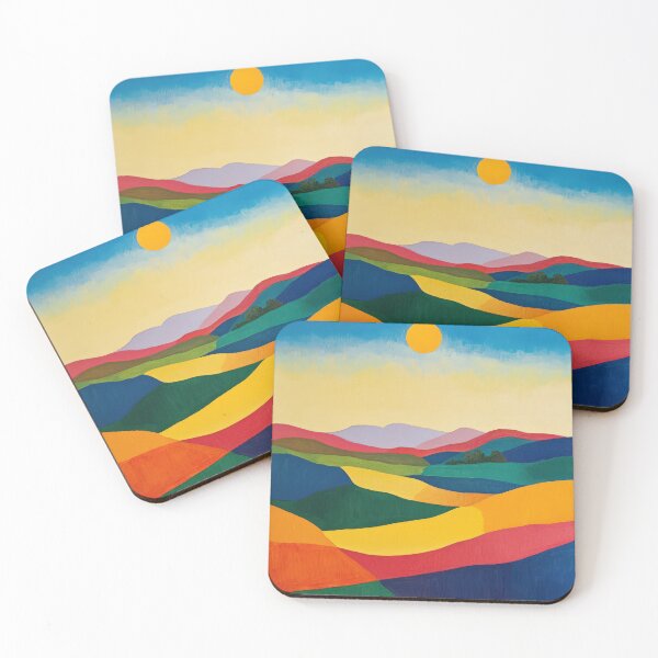 Item preview, Original Paintings by Etel Adnan, Etel Adnan Color Landscape Art designed and sold by OilArtLittle.