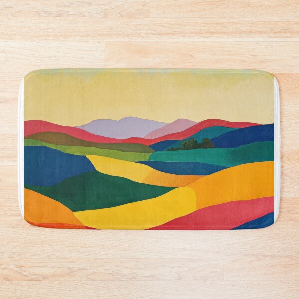 Item preview, Original Paintings by Etel Adnan, Etel Adnan Color Landscape Art designed and sold by OilArtLittle.
