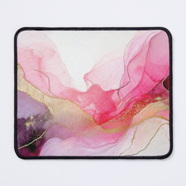 Item preview, DUSTY PINK VINTAGE Fluid art, pink and gold watercolour abstract artwork, blush pink alcohol ink effect, pastel pink floral spring painting  designed and sold by navitalidesign.