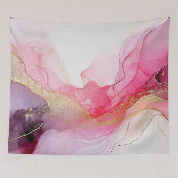 Item preview, DUSTY PINK VINTAGE Fluid art, pink and gold watercolour abstract artwork, blush pink alcohol ink effect, pastel pink floral spring painting  designed and sold by navitalidesign.