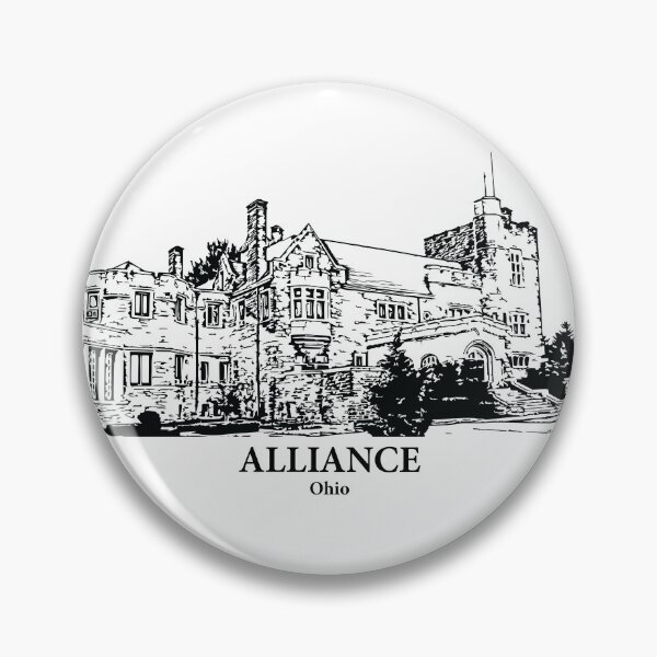 Item preview, Alliance OH - Ink Cityscape Illustration designed and sold by Lakeric Cityscapes.