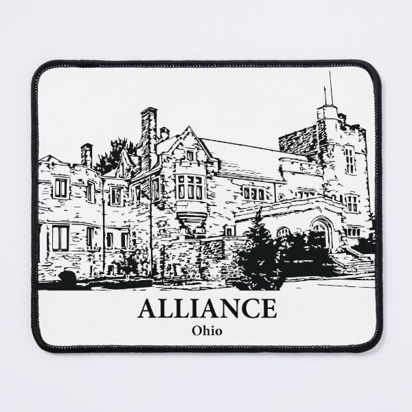 Item preview, Alliance OH - Ink Cityscape Illustration designed and sold by Lakeric Cityscapes.