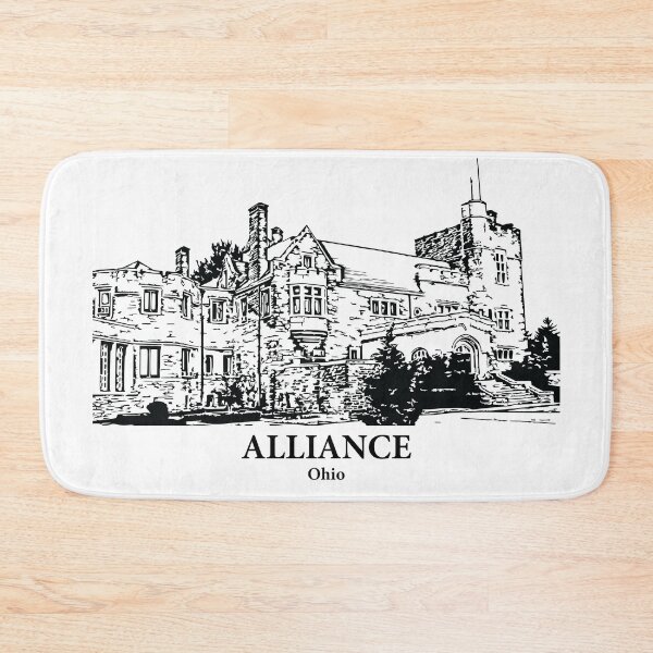 Item preview, Alliance OH - Ink Cityscape Illustration designed and sold by Lakeric Cityscapes.