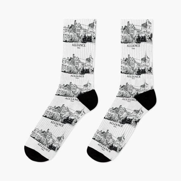 Item preview, Alliance OH - Ink Cityscape Illustration designed and sold by Lakeric Cityscapes.