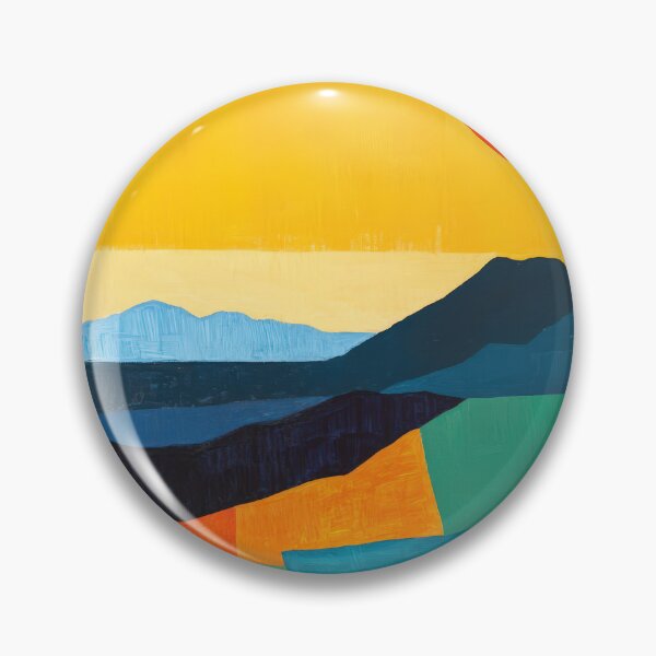 Item preview, Original Paintings by Etel Adnan, Etel Adnan Color Landscape Art designed and sold by OilArtLittle.