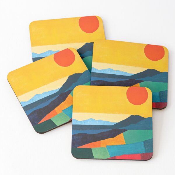 Item preview, Original Paintings by Etel Adnan, Etel Adnan Color Landscape Art designed and sold by OilArtLittle.