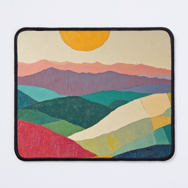 Item preview, Original Paintings by Etel Adnan, Etel Adnan Color Landscape Art designed and sold by OilArtLittle.