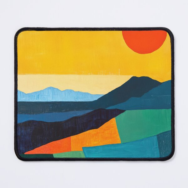 Item preview, Original Paintings by Etel Adnan, Etel Adnan Color Landscape Art designed and sold by OilArtLittle.