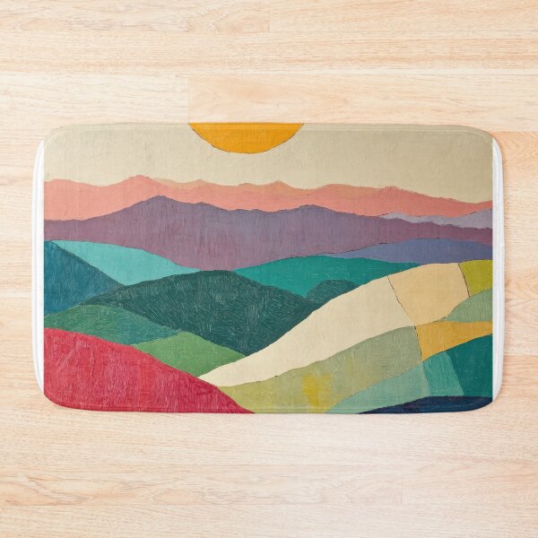 Item preview, Original Paintings by Etel Adnan, Etel Adnan Color Landscape Art designed and sold by OilArtLittle.