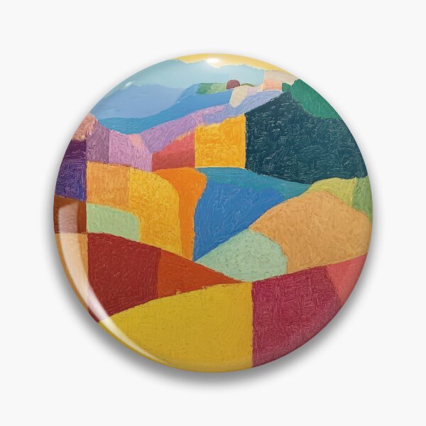 Item preview, Original Paintings by Etel Adnan, Etel Adnan Color Landscape Art designed and sold by OilArtLittle.