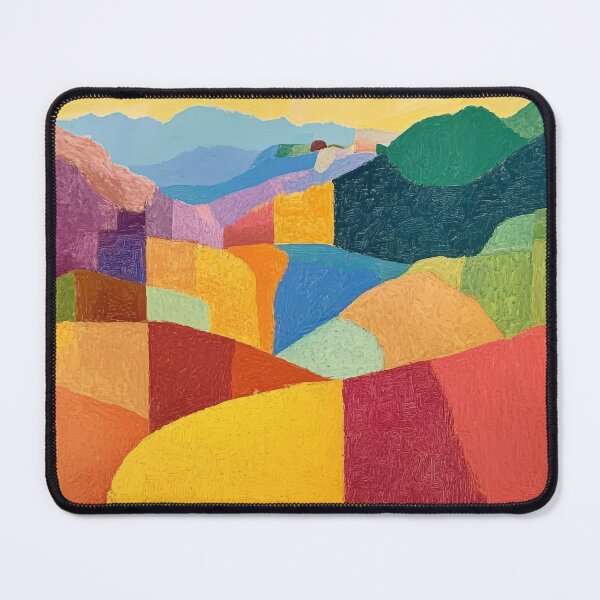 Item preview, Original Paintings by Etel Adnan, Etel Adnan Color Landscape Art designed and sold by OilArtLittle.