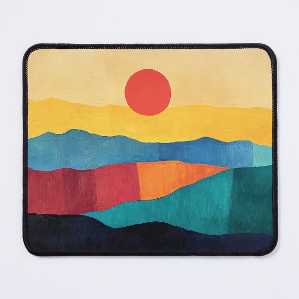 Item preview, Original Paintings by Etel Adnan, Etel Adnan Color Landscape Art designed and sold by OilArtLittle.