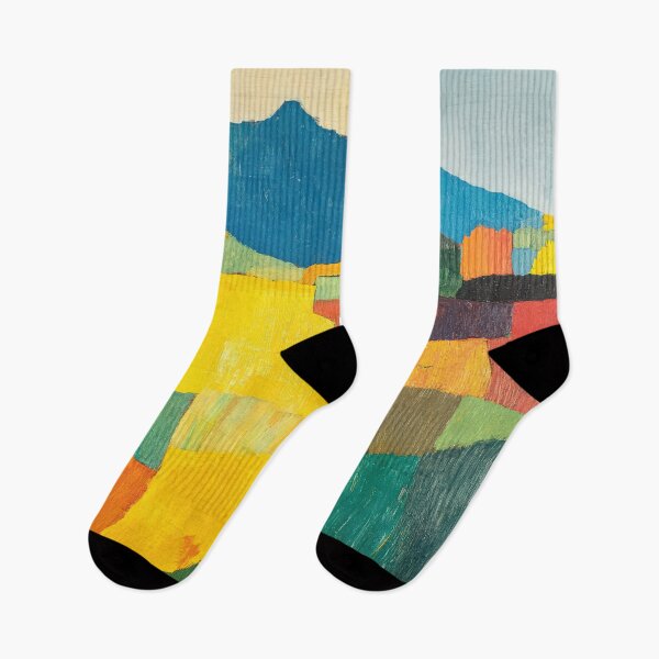 Item preview, Original Paintings by Etel Adnan, Etel Adnan Color Landscape Art designed and sold by OilArtLittle.