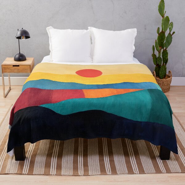 Item preview, Original Paintings by Etel Adnan, Etel Adnan Color Landscape Art designed and sold by OilArtLittle.