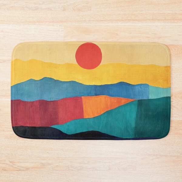 Item preview, Original Paintings by Etel Adnan, Etel Adnan Color Landscape Art designed and sold by OilArtLittle.