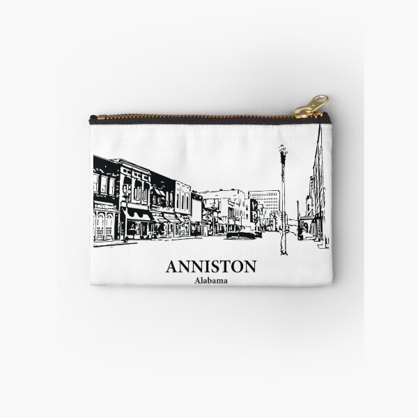 Item preview, Anniston AL - Ink Cityscape Illustration designed and sold by Lakeric Cityscapes.