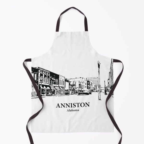 Item preview, Anniston AL - Ink Cityscape Illustration designed and sold by Lakeric Cityscapes.