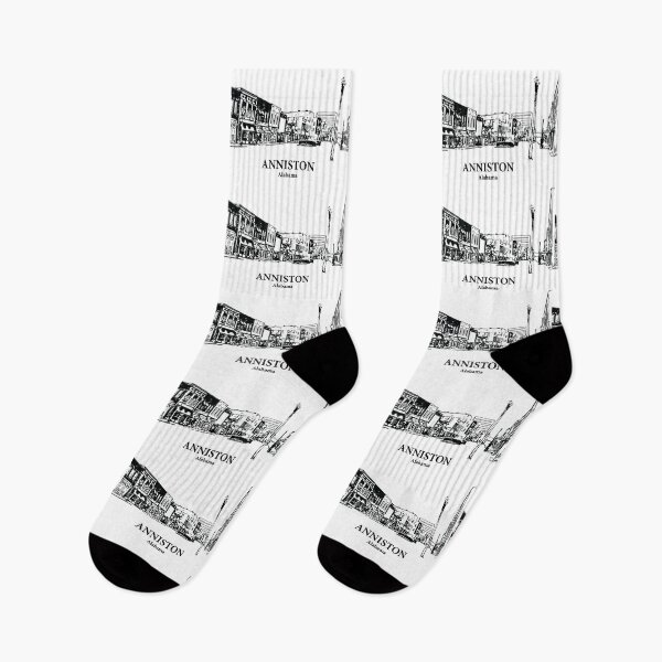 Item preview, Anniston AL - Ink Cityscape Illustration designed and sold by Lakeric Cityscapes.