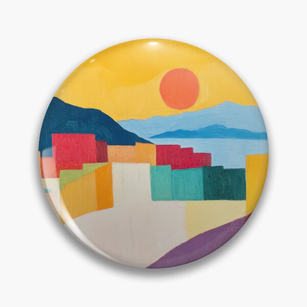 Item preview, Original Paintings by Etel Adnan, Etel Adnan Color Landscape Art designed and sold by OilArtLittle.