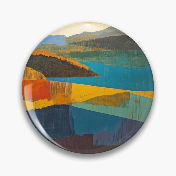 Item preview, Original Paintings by Etel Adnan, Etel Adnan Color Landscape Art designed and sold by OilArtLittle.