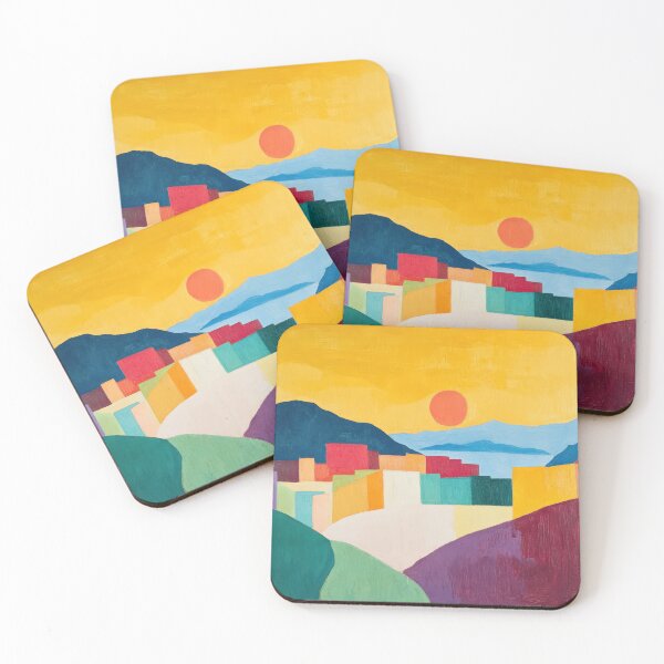 Item preview, Original Paintings by Etel Adnan, Etel Adnan Color Landscape Art designed and sold by OilArtLittle.