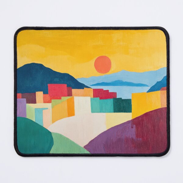 Item preview, Original Paintings by Etel Adnan, Etel Adnan Color Landscape Art designed and sold by OilArtLittle.