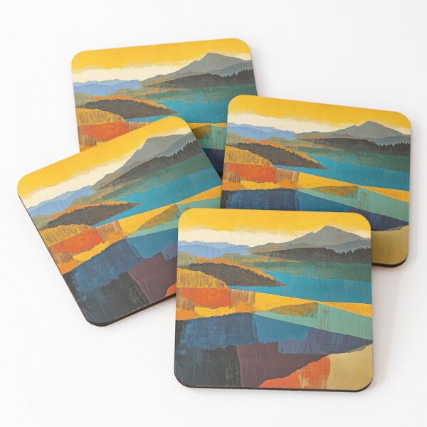 Item preview, Original Paintings by Etel Adnan, Etel Adnan Color Landscape Art designed and sold by OilArtLittle.
