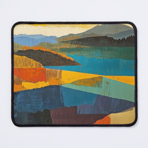 Item preview, Original Paintings by Etel Adnan, Etel Adnan Color Landscape Art designed and sold by OilArtLittle.