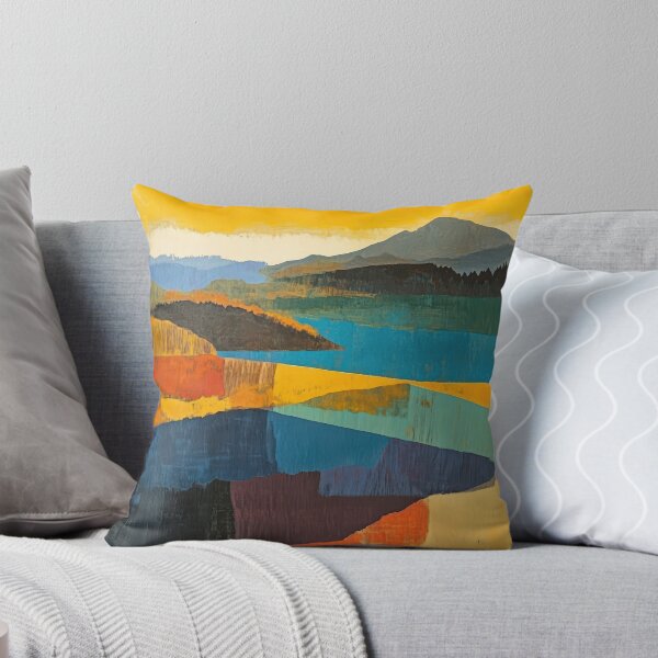 Item preview, Original Paintings by Etel Adnan, Etel Adnan Color Landscape Art designed and sold by OilArtLittle.