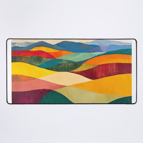 Item preview, Original Paintings by Etel Adnan, Etel Adnan Color Landscape Art designed and sold by OilArtLittle.