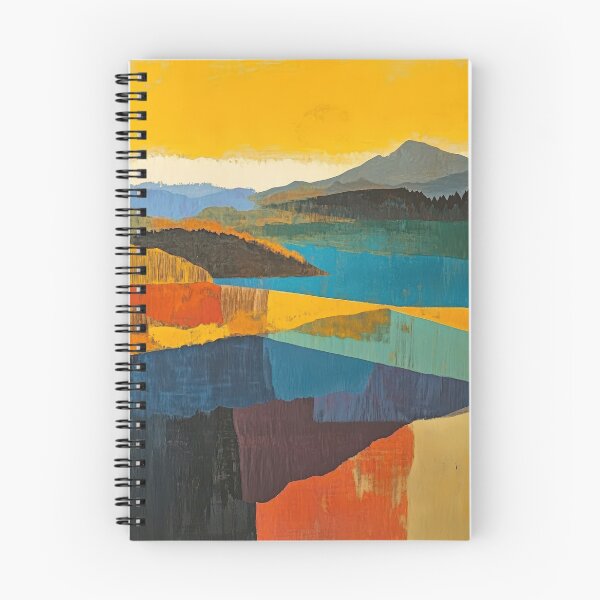 Item preview, Original Paintings by Etel Adnan, Etel Adnan Color Landscape Art designed and sold by OilArtLittle.