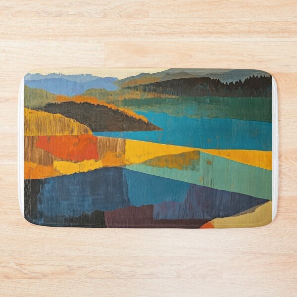Item preview, Original Paintings by Etel Adnan, Etel Adnan Color Landscape Art designed and sold by OilArtLittle.