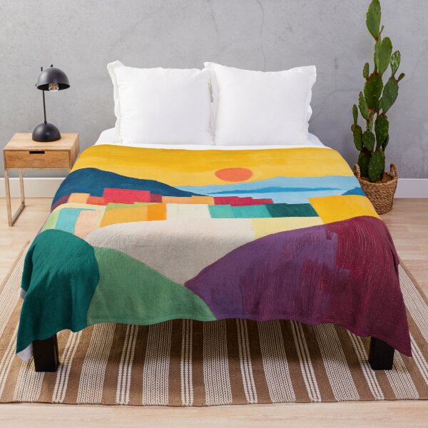 Item preview, Original Paintings by Etel Adnan, Etel Adnan Color Landscape Art designed and sold by OilArtLittle.