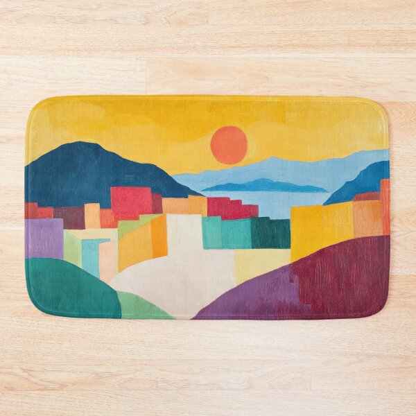 Item preview, Original Paintings by Etel Adnan, Etel Adnan Color Landscape Art designed and sold by OilArtLittle.