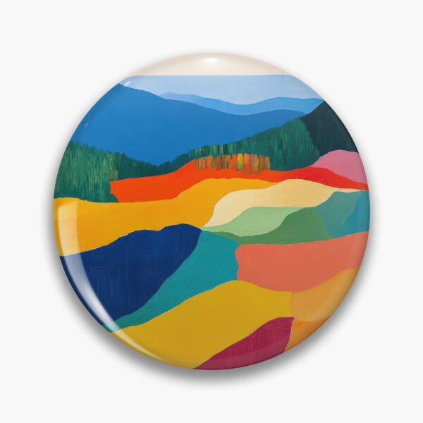 Item preview, Original Paintings by Etel Adnan, Etel Adnan Color Landscape Art designed and sold by OilArtLittle.