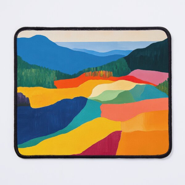 Item preview, Original Paintings by Etel Adnan, Etel Adnan Color Landscape Art designed and sold by OilArtLittle.