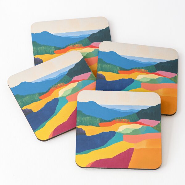 Item preview, Original Paintings by Etel Adnan, Etel Adnan Color Landscape Art designed and sold by OilArtLittle.